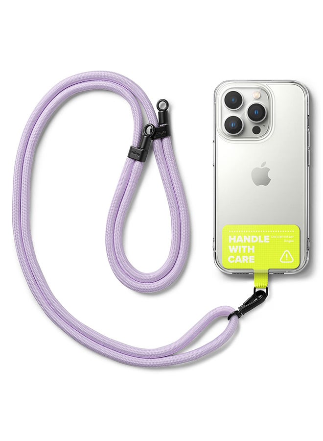 Ringke Holder Link Strap Designed With Adjustable Sturdy Universal Lanyard For Camera And Phone Cases - Purple Tarpaulin Neon Green - Image 1