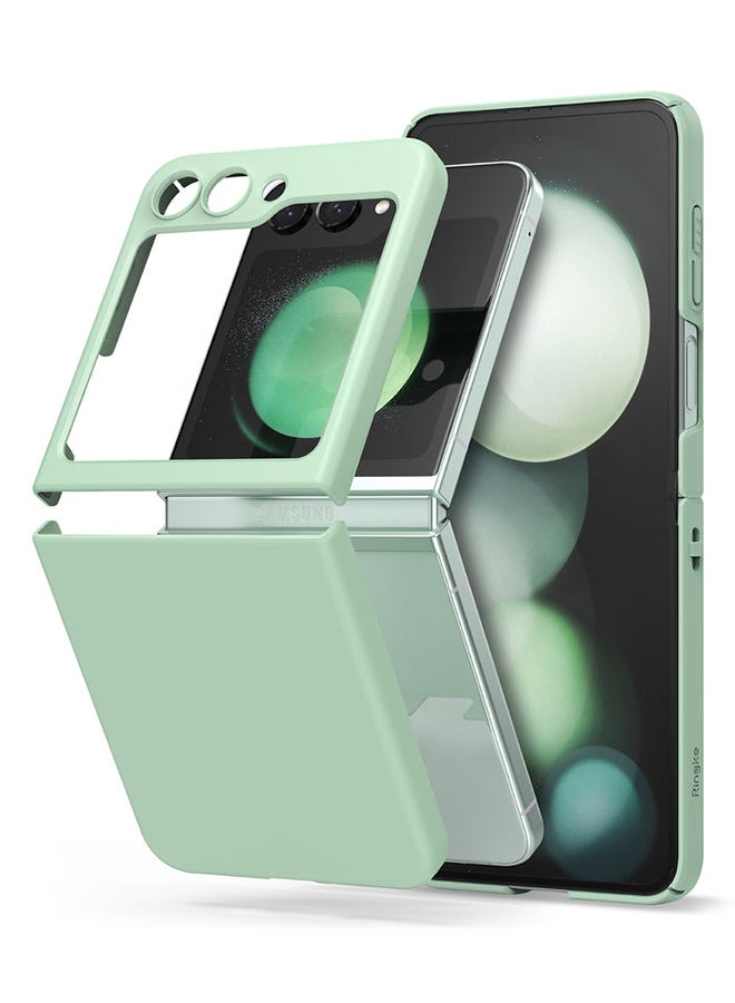 Ringke Slim Case For Samsung Galaxy Z Flip 5, Non-Yellowing Transparent Hard PC Thin Premium Lightweight Protective Phone Cover - Mint Light Green - Image 1
