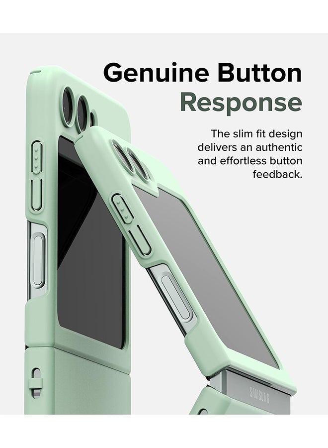 Ringke Slim Case For Samsung Galaxy Z Flip 5, Non-Yellowing Transparent Hard PC Thin Premium Lightweight Protective Phone Cover - Mint Light Green - Image 5