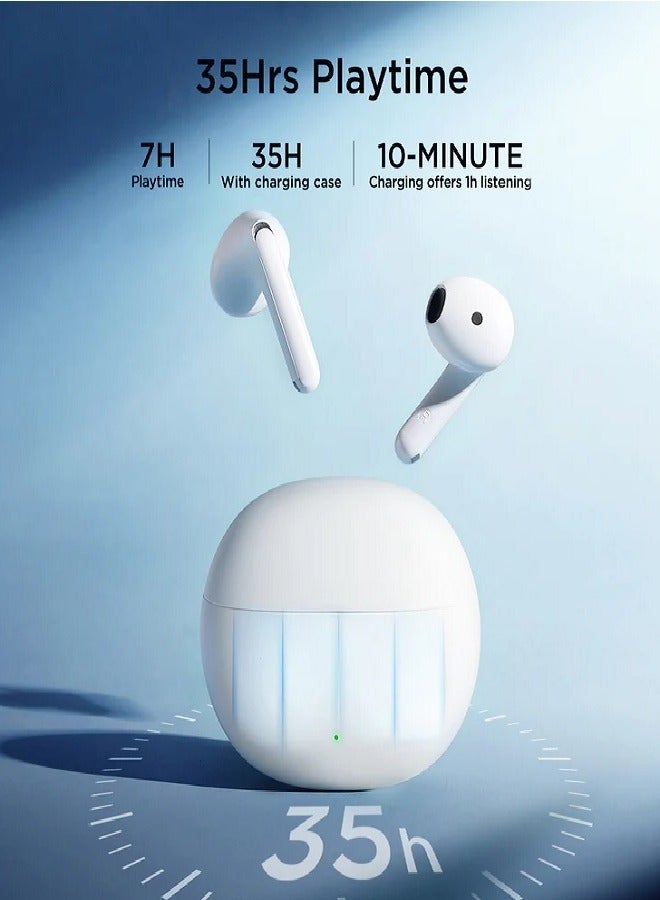 JOYROOM - Bluetooth 5.3 TWS Wireless Earphones 65Ms Low Latency Earbuds 13Mm Driver HiFi Headphones 4 Mics+ENC Hd Call White - Image 1