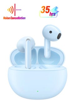 Bluetooth 5.3 TWS Wireless Earphones 65Ms Low Latency Earbuds 13Mm Driver Hifi Headphones 4 Mics+ENC HD Call Sky Blue