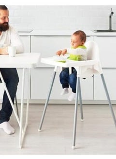 ALMUFARREJ Adjustable High Chair With Dining Tray And Safety Seat Belt For Children  - Image 2