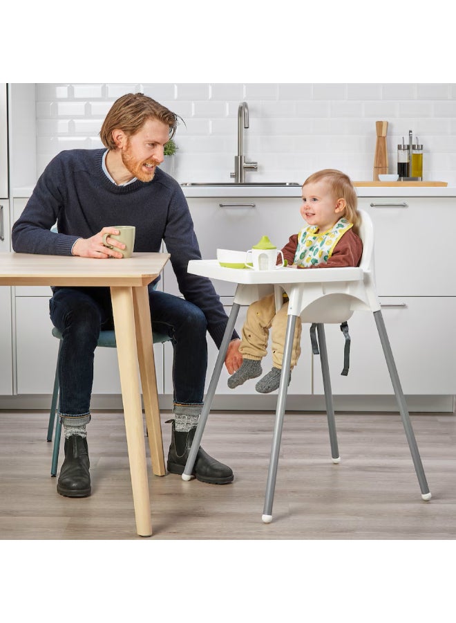 ALMUFARREJ Adjustable High Chair With Dining Tray And Safety Seat Belt For Children 