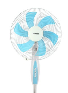 KRYPTON Stand Fan 3 Speed 6 Leaf blade Horizontal oscillation Adjustable height and tilt setting  50 W KNF6436 White/Blue  - Image 2