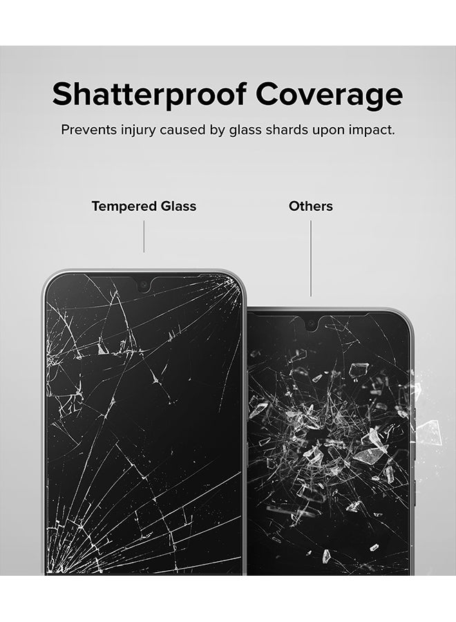 Ringke Full Cover Tempered Glass For Samsung Galaxy A34 Screen Protector Premium 9H Hardness Shatterproof Coverage With Installation Kit- 2 Pack Clear  - Image 5