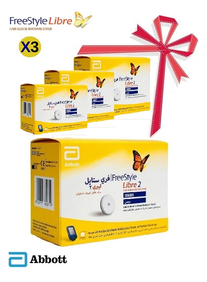 FreeStyle Libre - Pack Of 3 New 2 Flash Glucose Monitoring System Sensor Kit - Image 1
