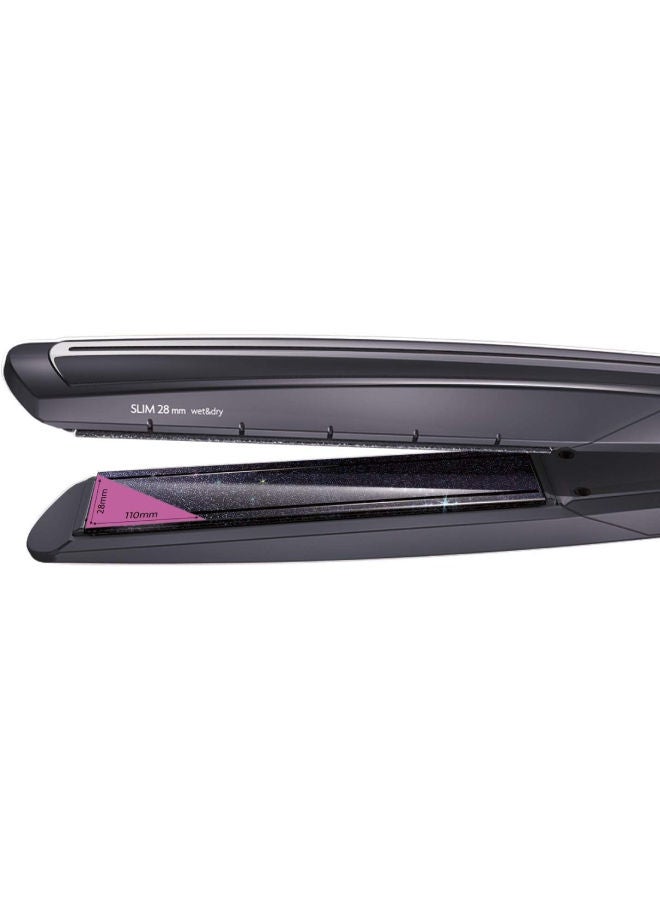 babyliss International Version St326 Wet And Dry Slim Hair Straightener Black/Purple  - Image 2