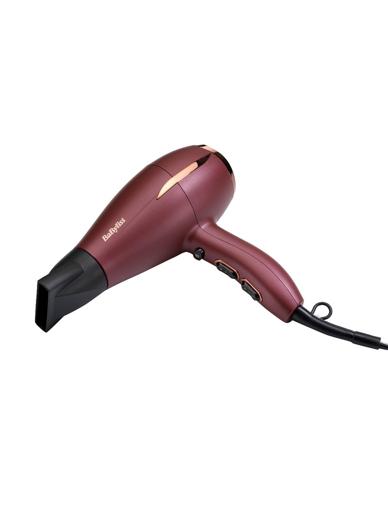 BaByliss International Version Babyliss Hair Dryer Lightweight 2200W, Smooth Ultra-Fast Shine Boosting Power Drying, 3 Heat 2 Speed Settings With Cool Shot Berry Crush, 5 Year Guarantee - 5753Psde Berry Crush - Image 3