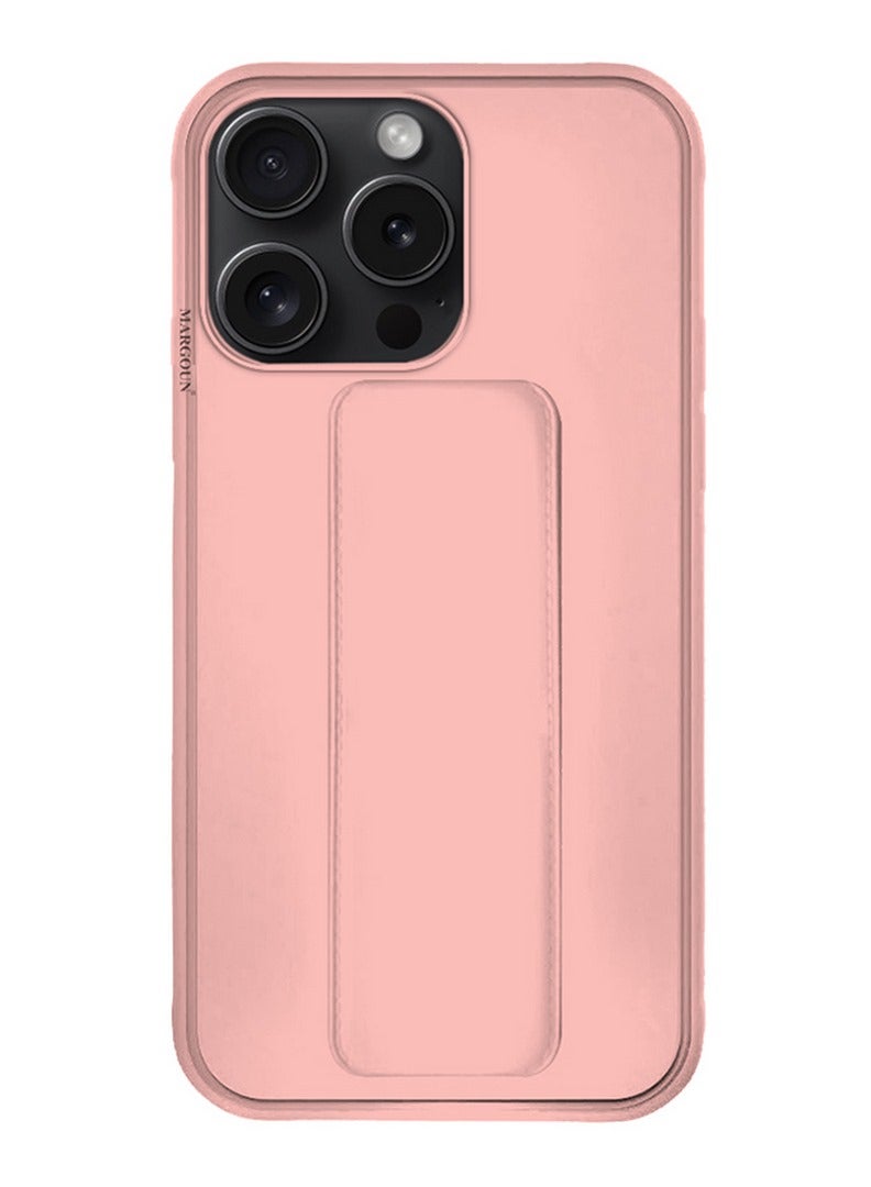 مارجون حافظة آيفون 15 برو ماكس جلد PU فاخرة مع وظيفة حامل مقاومة للصدمات ومضادة للخدش مع قبضة إصبع - Image 1