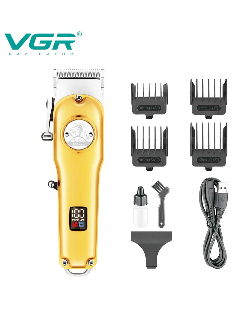 VGR Hair Clippers, Professional Hair Cutting Kit for Men, USB Cord/Cordless Rechargeable Hair Trimmer Set with LED Display, Model V-181 - Image 1