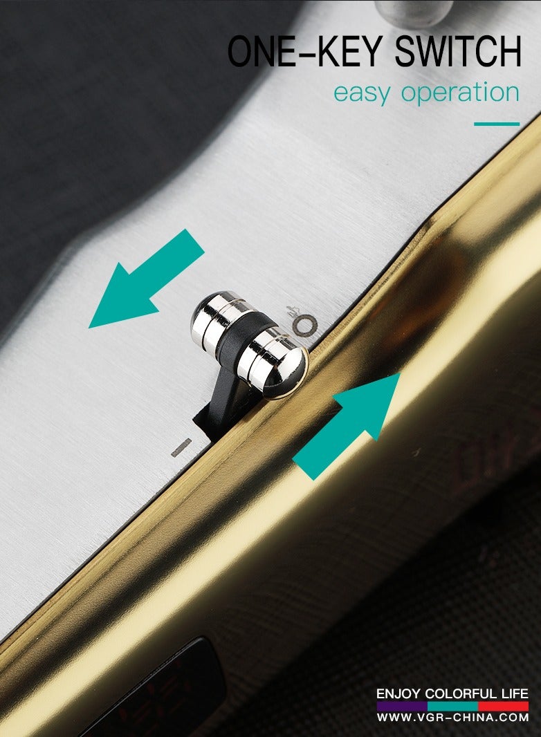 VGR Hair Clippers, Professional Hair Cutting Kit for Men, USB Cord/Cordless Rechargeable Hair Trimmer Set with LED Display, Model V-181 - Image 5