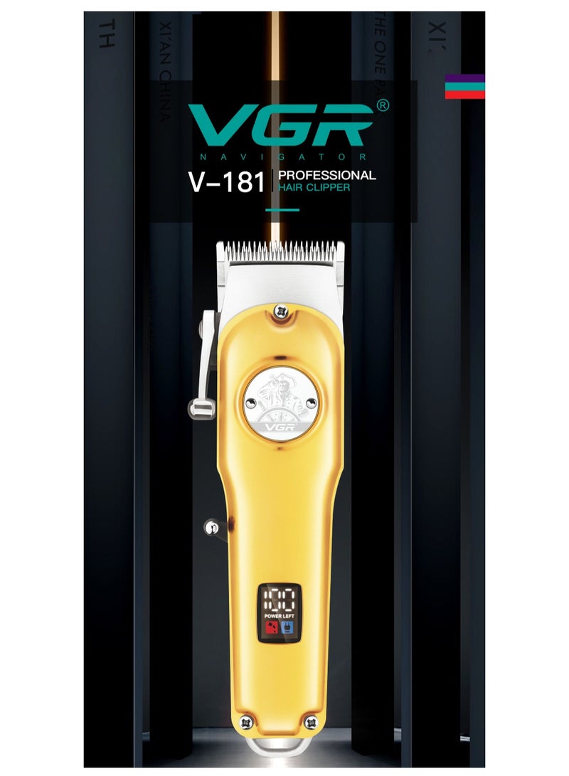 VGR Hair Clippers, Professional Hair Cutting Kit for Men, USB Cord/Cordless Rechargeable Hair Trimmer Set with LED Display, Model V-181 - Image 2