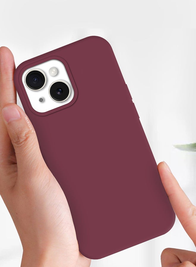 MARGOUN iPhone 15 Case Silicone Case Cover With MagSafe Durable And Anti Scratch Back Cover Cherry - Image 4