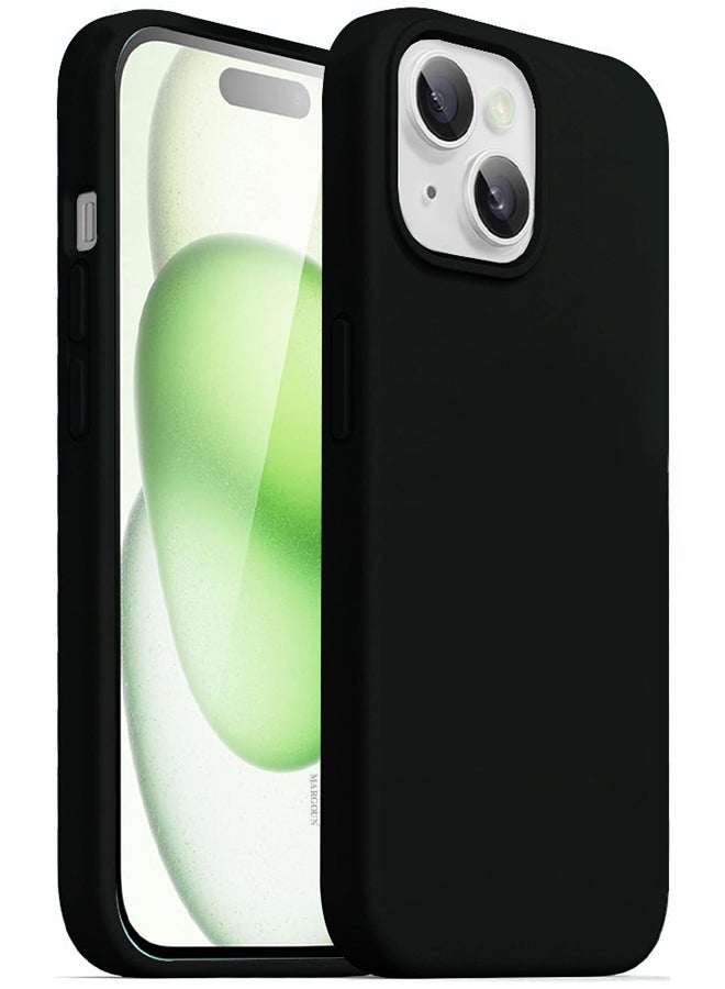 مارجون iPhone 15 Case Silicone Case Cover With MagSafe Durable And Anti Scratch Back Cover Black - Image 2