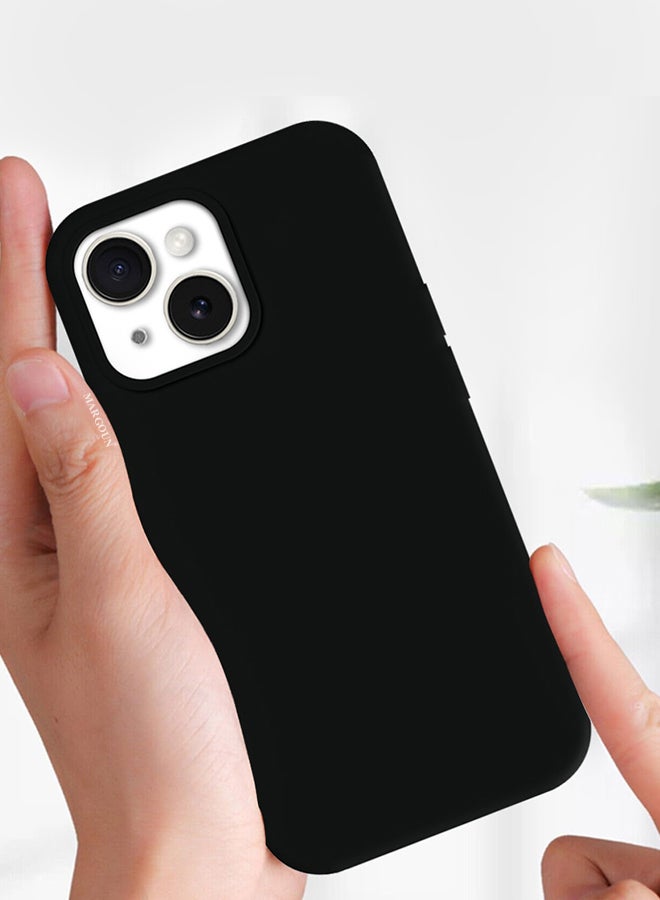 مارجون iPhone 15 Case Silicone Case Cover With MagSafe Durable And Anti Scratch Back Cover Black - Image 4