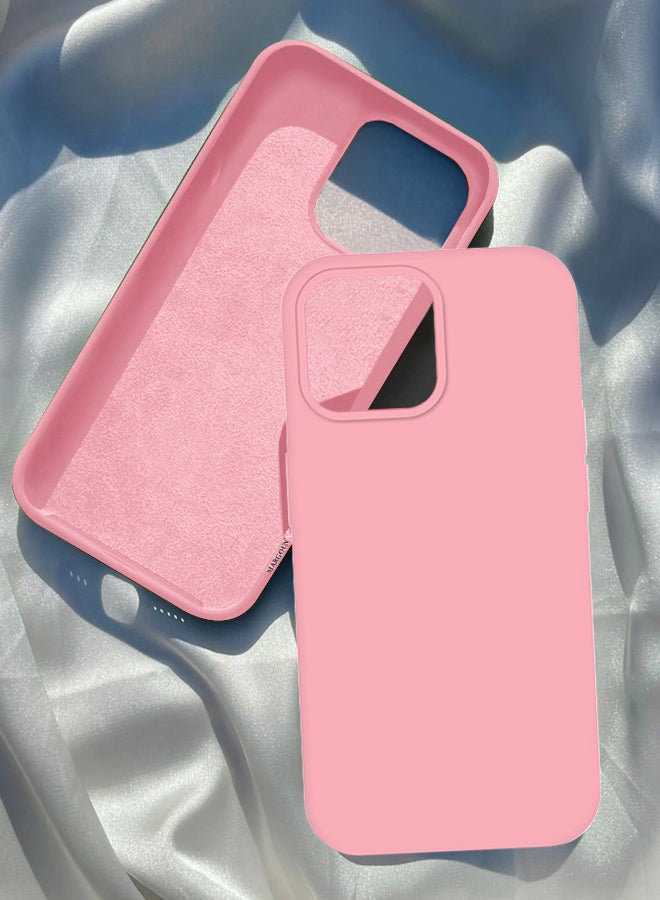 MARGOUN iPhone 15 Silicone Case Cover With MagSafe Durable And Anti Scratch Back Cover Pink - Image 1