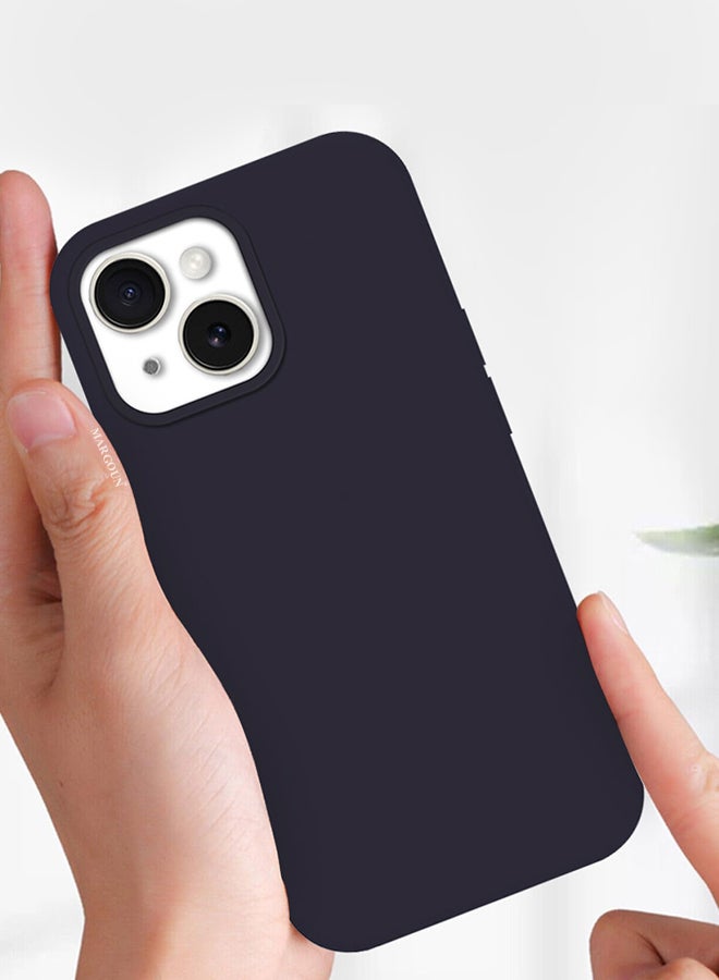 MARGOUN iPhone 15 Plus Silicone Case Cover With MagSafe Durable And Anti Scratch Back Cover Dark Blue - Image 4