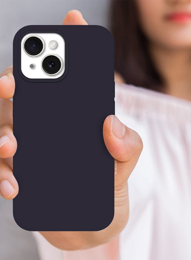 MARGOUN iPhone 15 Plus Silicone Case Cover With MagSafe Durable And Anti Scratch Back Cover Dark Blue - Image 3