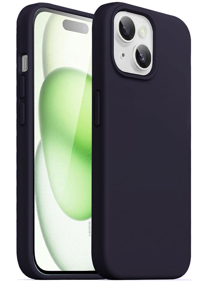 MARGOUN iPhone 15 Plus Silicone Case Cover With MagSafe Durable And Anti Scratch Back Cover Dark Blue - Image 2