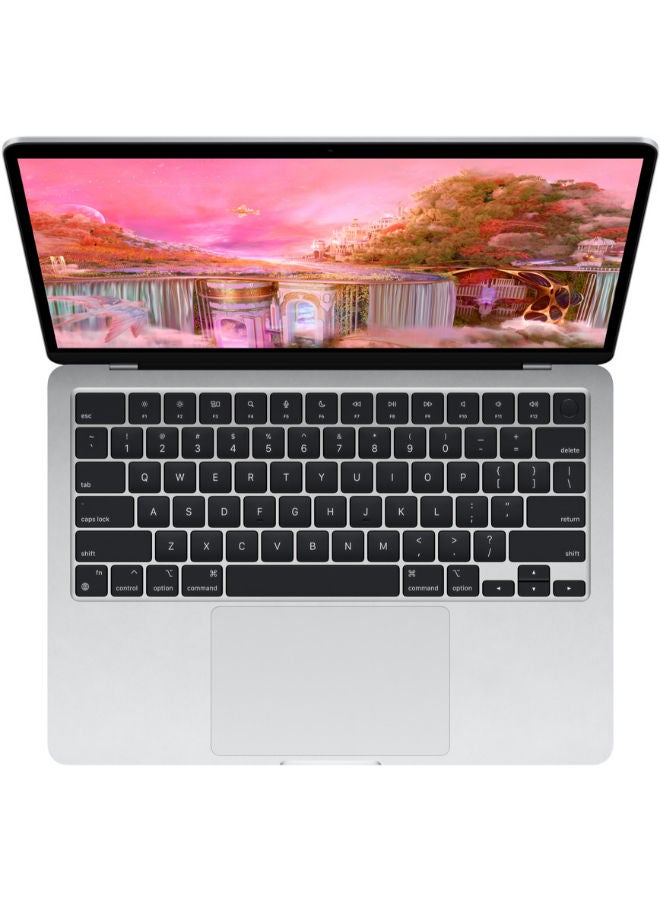 Apple MacBook Air MLY03 13-Inch Display : Apple M2 chip with 8-core CPU and 10-core GPU, 512GB With Crystal Clear Case & Sleeve Case English/Arabic Silver  - Image 3