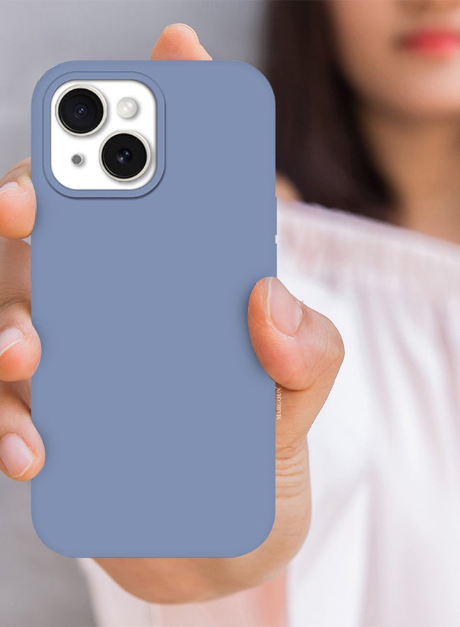 MARGOUN iPhone 15 Plus Case Silicone Case Cover With MagSafe Durable And Anti Scratch Back Cover Light Blue - Image 3