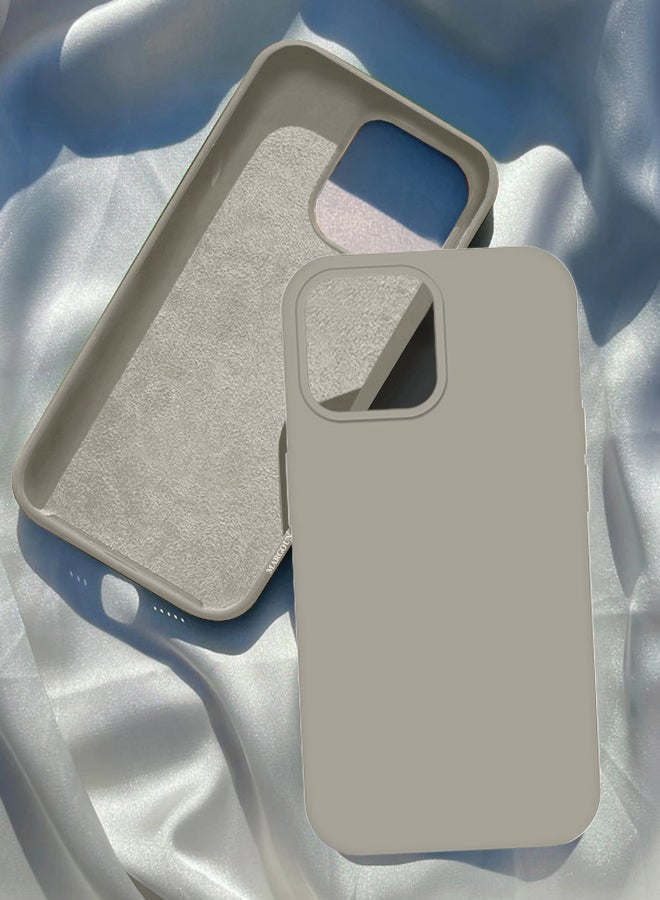 MARGOUN iPhone 15 Plus Silicone Case Cover With MagSafe Durable And Anti Scratch Back Cover Grey - Image 1