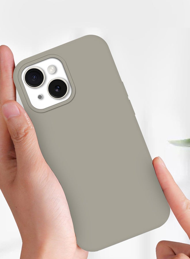 MARGOUN iPhone 15 Plus Silicone Case Cover With MagSafe Durable And Anti Scratch Back Cover Grey - Image 4