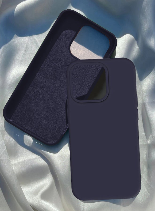 MARGOUN iPhone 15 Pro Silicone Case Cover With MagSafe Durable And Anti Scratch Back Cover Blue - Image 1