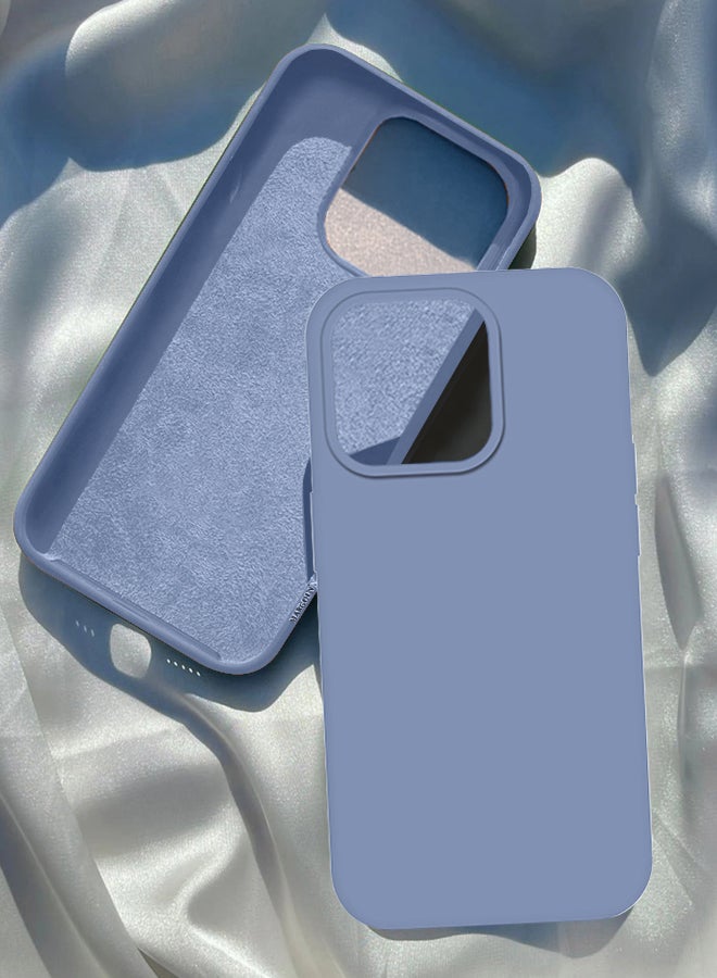 MARGOUN iPhone 15 Pro Max Silicone Case Cover With MagSafe Durable And Anti Scratch Back Cover Light Blue - Image 1