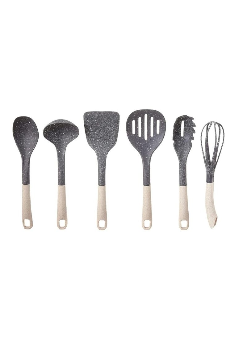 Neoflam Granite Cookware Set 20 pieces Beige Pot sizes: 18 cm + 20 cm + 22 cm + 24 cm + 28 cm + frying pan 26 cm + frying pan 28 cm + rectangular oven tray 40 cm + circular oven tray 28 cm + silicone grip + set of spoons 6 pieces - Image 2