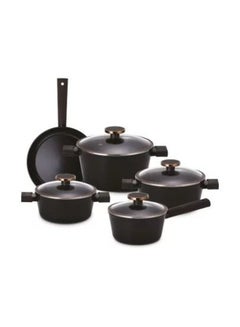 طقم قدور سيراميك كوري 9 قطع نوبليس 18 cm ceramic pot with glass lid + 20 cm ceramic pot with glass lid + 24 cm ceramic pot with glass lid + 28 cm ceramic pot with glass lid + 24 cm ceramic frying pan