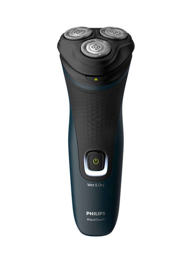 Philips International Version Shaver 1100 Wet Or Dry Electric Shaver Comfortcut Blades 3-Directional Flex Heads Blue/Black  - Image 1