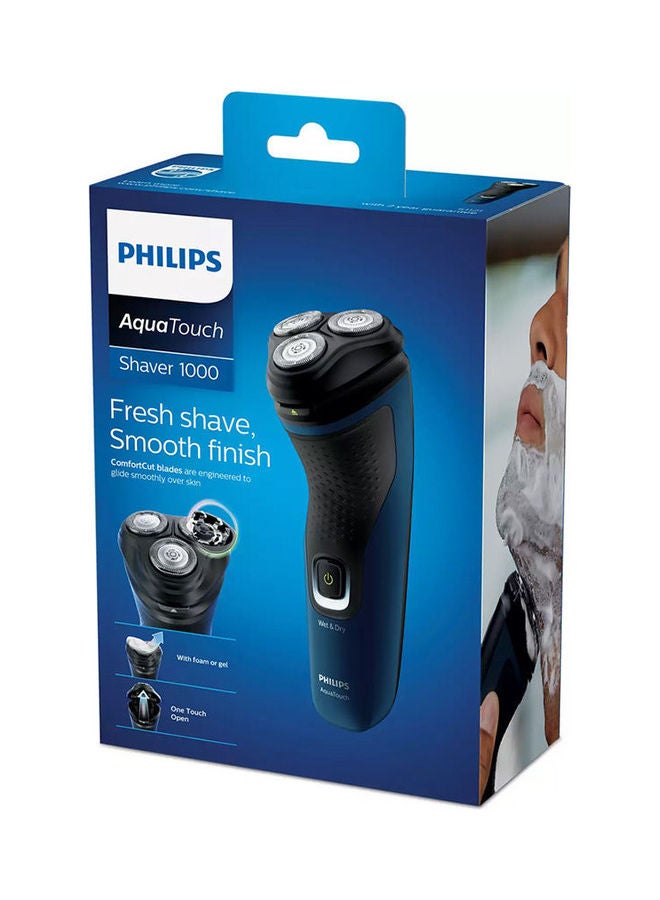 Philips International Version Shaver 1100 Wet Or Dry Electric Shaver Comfortcut Blades 3-Directional Flex Heads Blue/Black  - Image 5