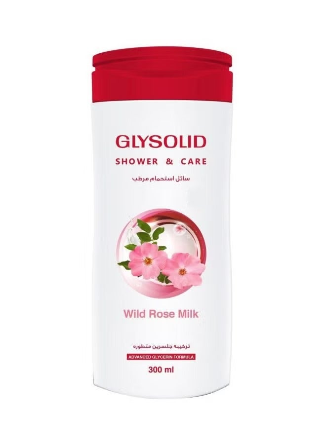 جليسوليد Shower And Care Wild Rose Milk 300ml