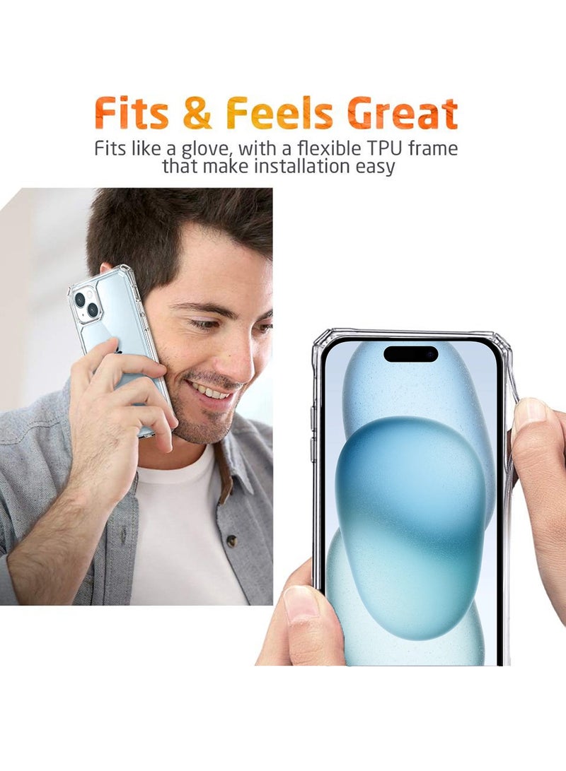 tech21 Premium Protection Series Completely And Scratch-Resistant Case Cover Built-In Dust-Proof For Apple iPhone 15 Plus 2023 Clear  - Image 3