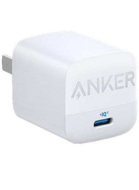 شاحن حائط Anker 313 USB-C بقوة 30 واط لأجهزة MacBook Air/iPhone/Galaxy/iPad Pro وPixel والمزيد