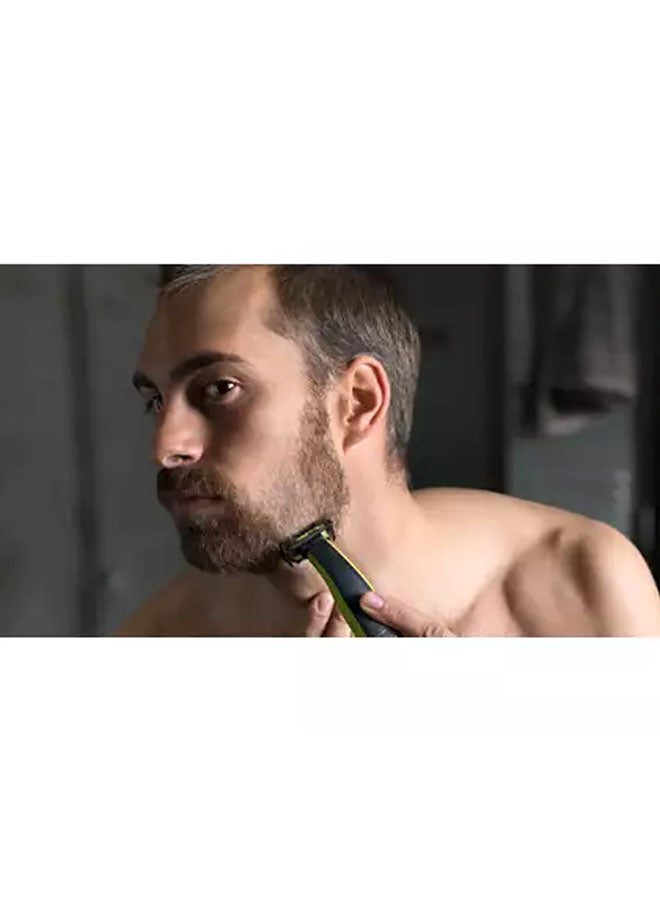 Philips International Version Oneblade Hybrid Electric Trimmer And Shaver Green/Black-Qp2520/20 Green/Black 18 x 20.5 x 6cm Green/Black - Image 4