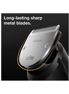 BRAUN Pro Beard Trimmer 9 With Pro Blade AutoSense Technology Precision Wheel Black  - Image 4
