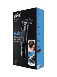 BRAUN Hair Clipper Series 5, Hair Clippers For Men With 9 Lenght Settings HC5310 Black  - Image 3