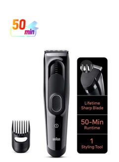 BRAUN Hair Clipper Series 5, Hair Clippers For Men With 9 Lenght Settings HC5310 Black  - Image 1