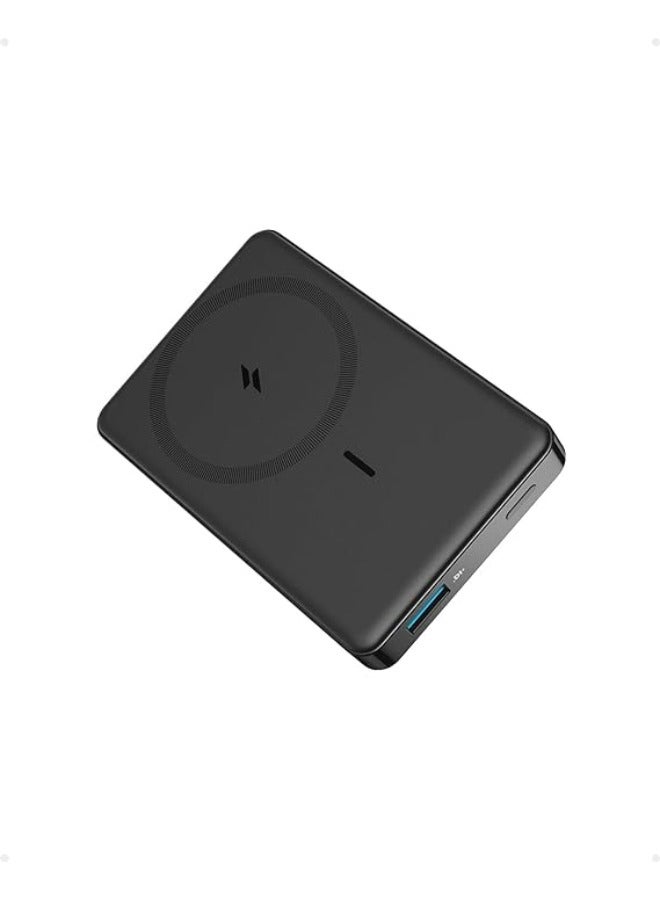 Anker - 10000 mAh Anker 334 MagGo Battery ( Powercore 10k )  20W,  Magnetic Power Bank, USB-C & Wireless Portable Charger Compatible with Magsafe, iPhone 15/15 Plus/15 Pro/15 Pro Max, iPhone 14/13/12 Series Black - Image 1