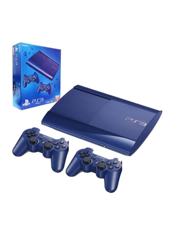 Renewed - PlayStation 3 Super Slim 500GB Console With 2 DUALSHOCK 3 Controllers