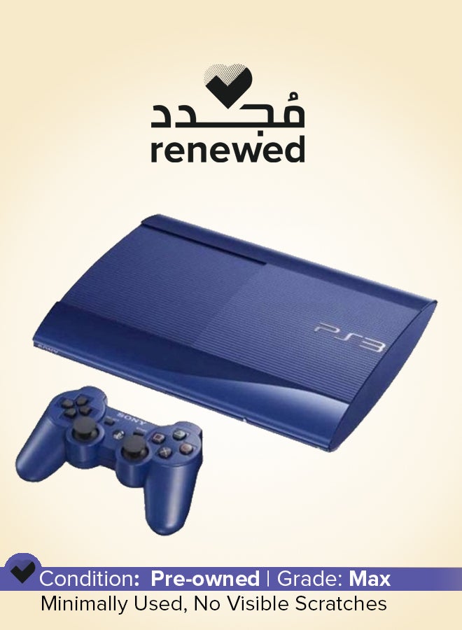 Renewed - PlayStation 3 Super Slim 500GB Console With 2 DUALSHOCK 3 Controllers