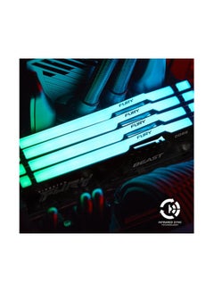 كينغستون Fury Beast 32 جيجا بايت (2x16 جيجا بايت) 5200MT/s DDR5 CL36 RGB مجموعة ذاكرة سطح المكتب مكونة من 2 | مزامنة الأشعة تحت الحمراء | معرض AMD | التوصيل والتشغيل | KF552C36BBEAK2-32 أسود  - Image 3