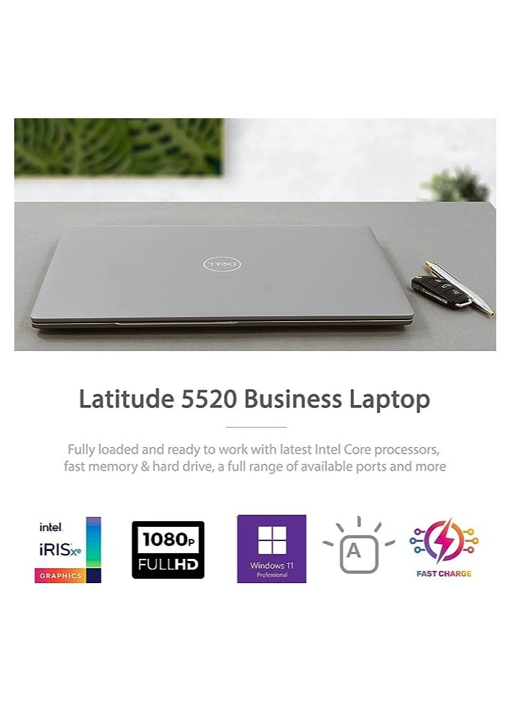 DELL - Newest 2023 Latitude 5520 Business & Professional (Upgraded Version) Laptop 15.6-Inch Display, Core i5-1135G7 Processor/16GB RAM DDR4/512GB SSD/Windows 11 Pro With Free Dell Bag English Silver - Image 1