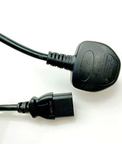 Flash Hawk 1.5m 3-Pin Power Cord UK Plug Black with C13 Black 