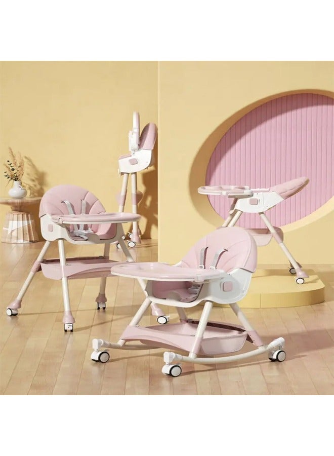 Baby love Baby High Chair, Pink, 33-803-12P  - Image 1