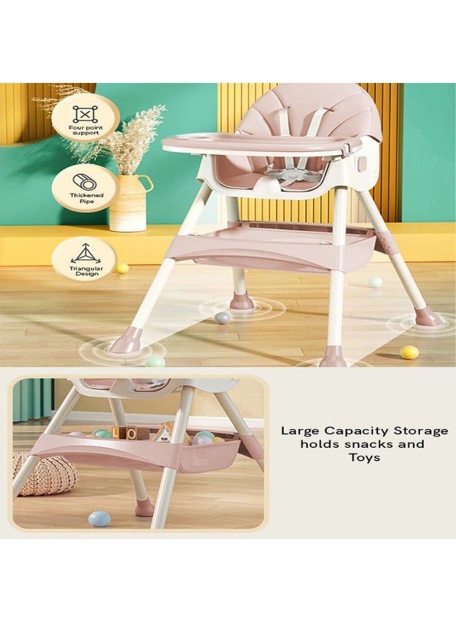 Baby love Baby High Chair, Pink, 33-803-12P  - Image 4