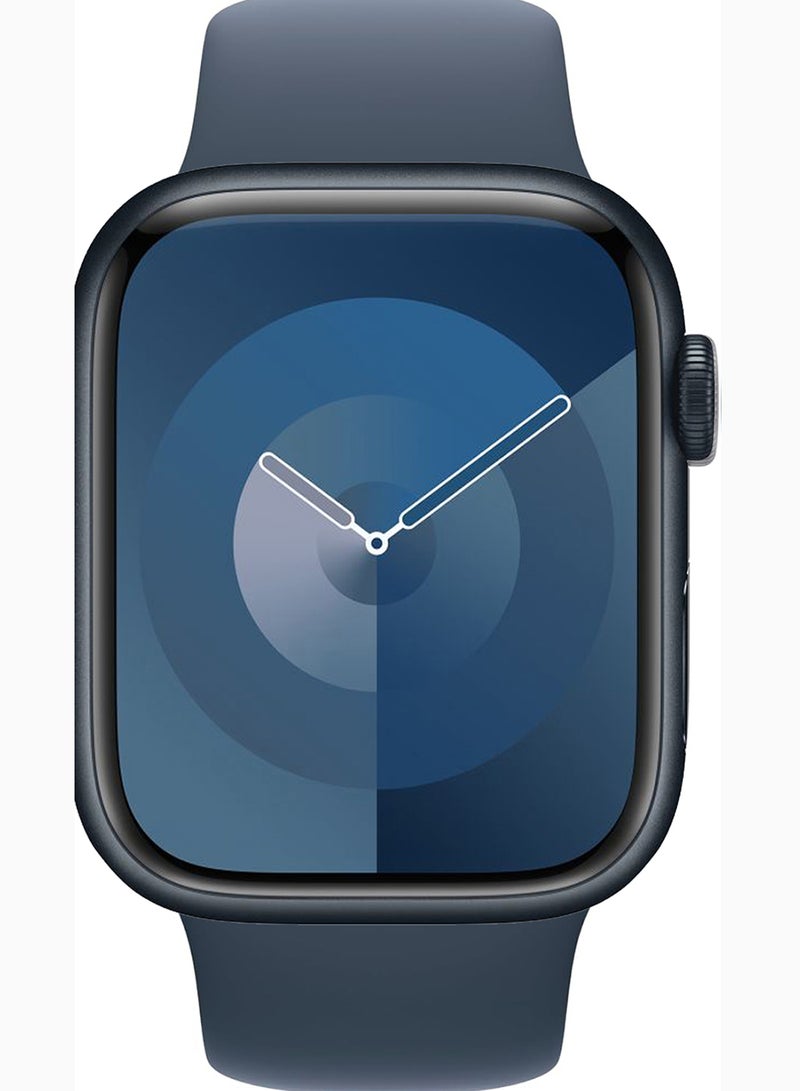Watch Series 9 45mm GPS + Cellular Midnight Aluminum Case With M/L MRQH3ZP/A Storm Blue Sport Band - pnsku/N70012756V/45/_/1696919538/959f2c22-4823-4c10-8d46-758adf96b85f