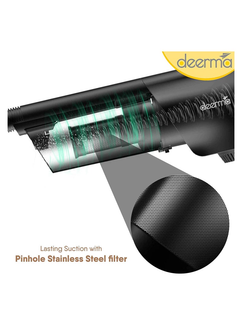 Deerma 2-in-1 Handheld Vacuum Cleaner 800ml Large Capacity Dust Bin 15kPa Suction Force Pinhole Stainless Steel Filter 4 Layer HEPA Filtration Multifunctional Upright Vacuum Cleaner 600W - Black DX600 Black  - Image 3